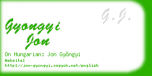 gyongyi jon business card